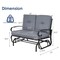 Costway 2-Person Outdoor Swing Glider Chair Bench Loveseat Cushioned Sofa Blue/Beige/Grey/Navy